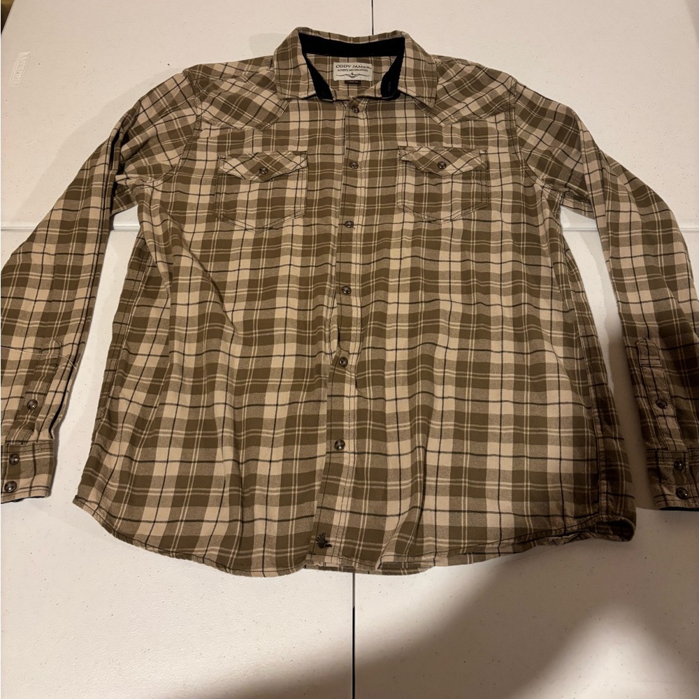 Cody James Western Pearl Snap Button Down Long Sleeve Flannel Shirt Men’s XL